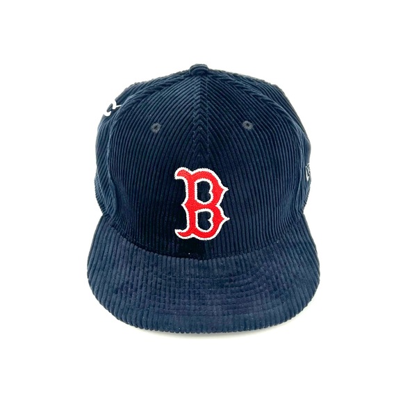 New Era Other - New Era Navy Boston Red Sox Throwback Corduroy 59FIFTY Fitted Hat Size 8